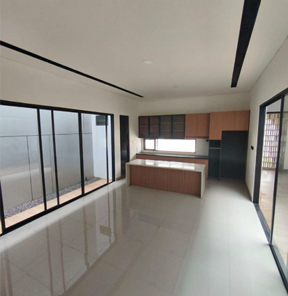 Ruang tamu utama 2 perumahan komersil 120x120 pesona kahuripan 11